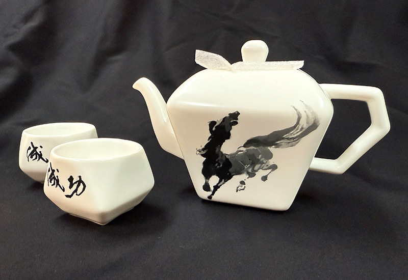 H6-馬到成功天燈茶具組(一壺二杯)